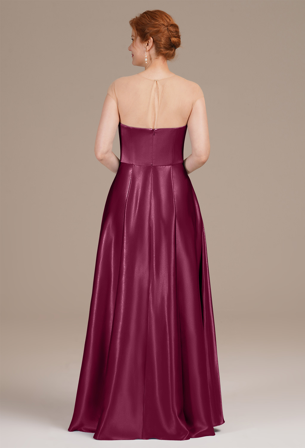AW Theodosia Burgundy  Mother of the Bride Dresses